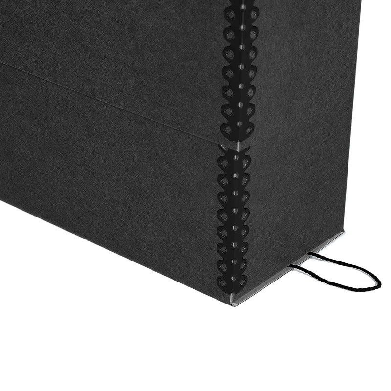 لينيكو صندوق تخزين المستندات الأرشيفية من Lineco بحافة معدنية، لوح أسود خالٍ من الأحماض، تنظيم وتخزين الملفات والمطبوعات والصور، حقيبة بحجم الحروف 12.5 بوصة × 10.5 بوصة × 5 بوصة عرض - Image 4